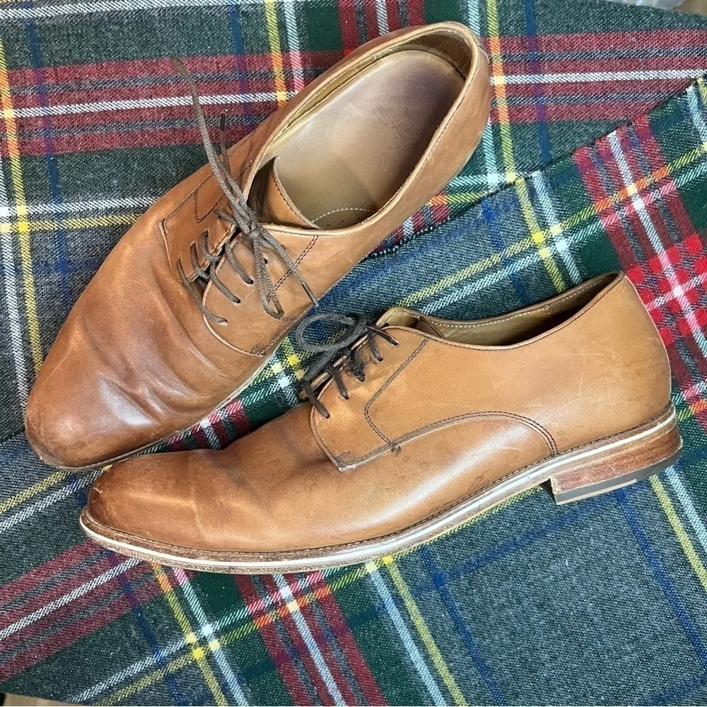 Warfield & Grand Brown Leather Dvlen Oxford Dress Shoes 13
